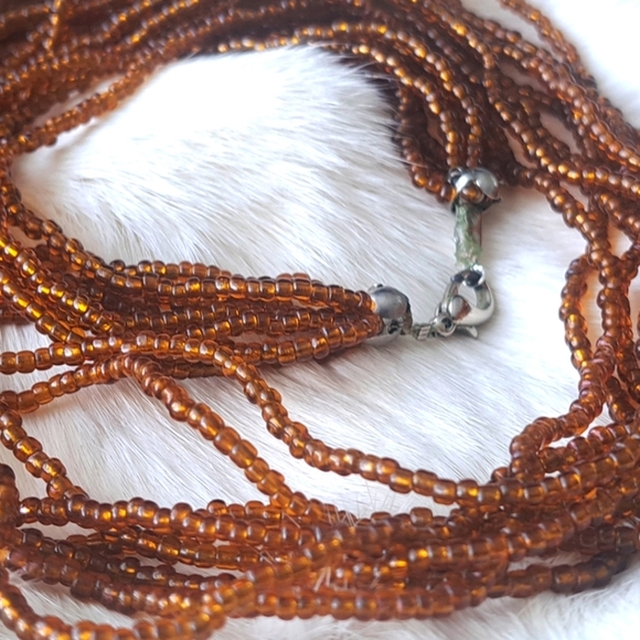Multistrand seed bead necklace - Picture 4 of 6